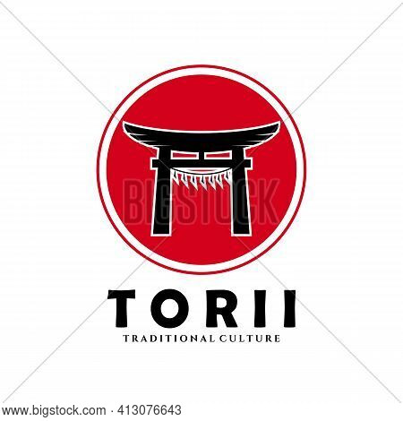Torii Logo Japanese Culture Symbol Vector Illustration Design, Tori Logo Design
