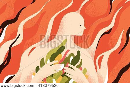 Psychology Concept Of Mental Health, Soul Recovery, Self-care And Inner World Cultivation. Developme