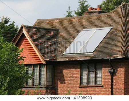 Solar-Warmwasser-Panel-array
