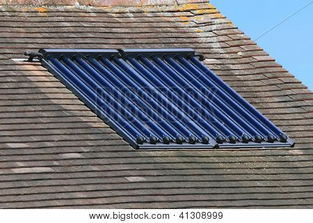 Solar-Warmwasser-Panel-array