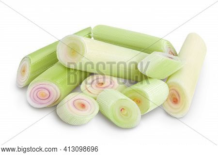 Fresh Lemongrass Isolated On White Background With Clipping Path And Full Depth Of Field