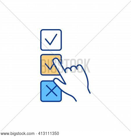 Voting Rgb Color Icon. Making Choices, Collective Decision. Participation In Democratic Process. Inf