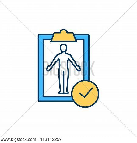 Full Body Screening Rgb Color Icon. Whole-body Diagnostic Scans. Complete Health Checkup. Cancerous 