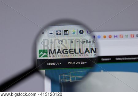 New York, Usa - 18 March 2021: Magellan Midstream Partners Company Logo Icon On Website, Illustrativ