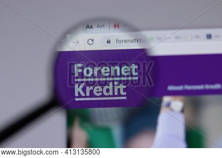 New York, Usa - 18 March 2021: Forenet Kredit Company Logo Icon On Website, Illustrative Editorial
