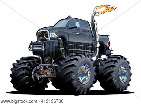 Cartoon Monster Truck. Available Eps-10 Separated By Groups And Layers For Easy Edit