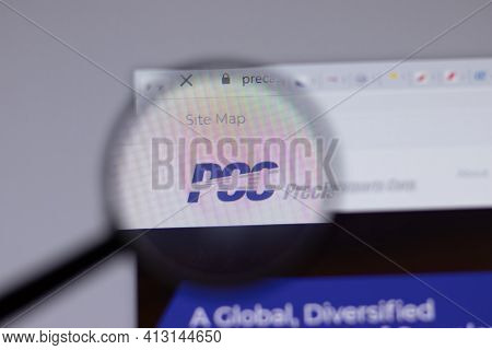New York, Usa - 18 March 2021: Precision Castparts Corp Pcc Company Logo Icon On Website, Illustrati