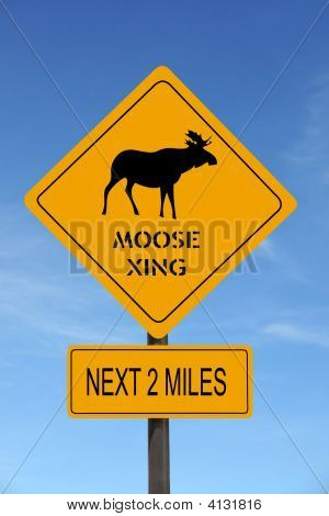 Jávorszarvas Xing figyelmeztető Roadsign