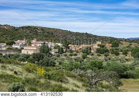 View Panoramic Of  The Historic Village Of Idanha A Velha In Portugal