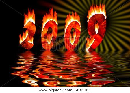 2009 Numre i brand, oversvømmelse vand