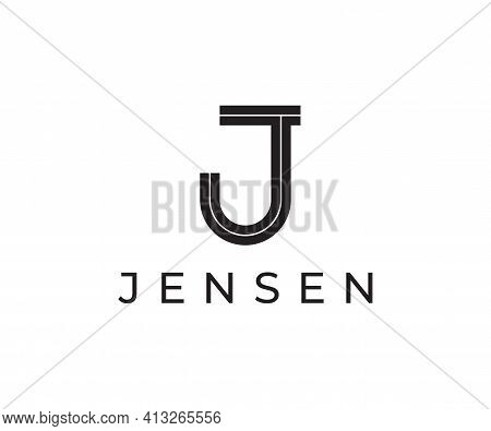 Minimal Style Letter J Vector Logo Design.