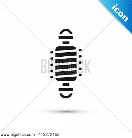 Grey Bicycle Suspension Icon Isolated On White Background. Vector