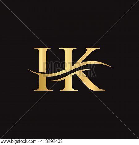 Modern Ik Logo Design For Business And Company Identity. Creative Ik Letter With Luxury Concept.