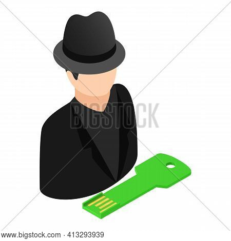 Hacking Attack Icon. Isometric Illustration Of Hacking Attack Vector Icon For Web