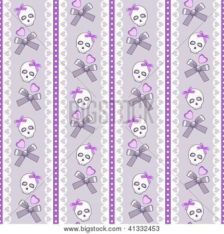 Mignons crânes, Seamles Vector Background