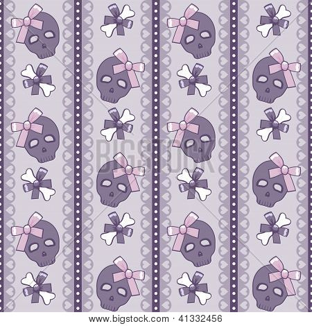 Mignons crânes, Seamles Vector Background