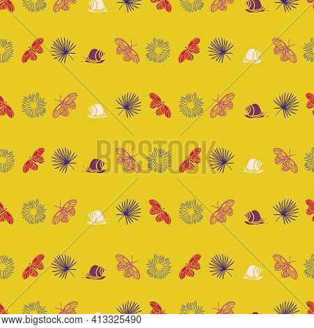 Vector Pastel Colorful Leaves And Flowers Pattern Background