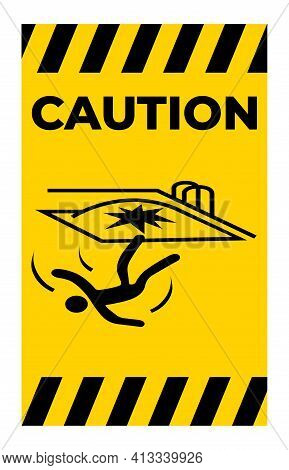 Caution Fall Hazard Vector & Photo (Free Trial) | Bigstock