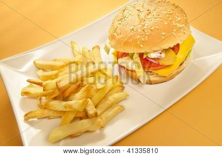 Burgere og pommes frites