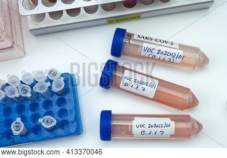 Laboratory Research New Strain Of British Sars-cov-2 Scientifically Named Voc 202012/01 (b.1.1.7), C