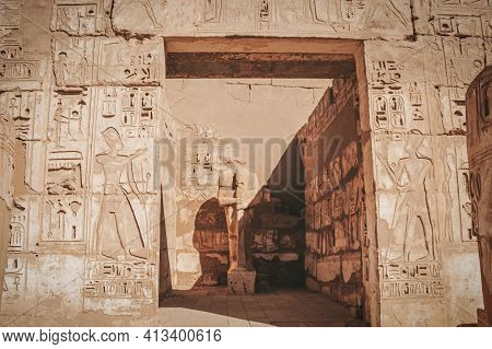 Ruins Of The Egyptian Karnak Temple, The Largest Open-air Museum In Luxor.