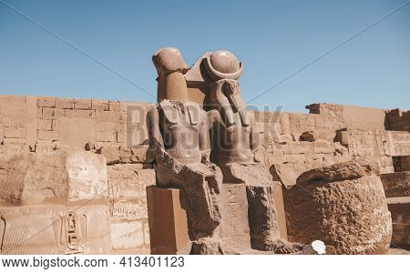 Ruins Of The Egyptian Karnak Temple, The Largest Open-air Museum In Luxor.
