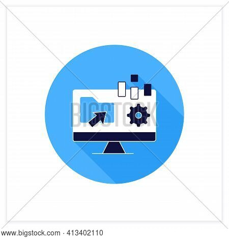 Collect Data Offline Flat Icon. Apps Include Forms Are Created Online And Can Be Filled Without Inte