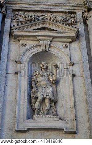 Turin, Italy - 04.28.2017: Old Archecture Of Turin