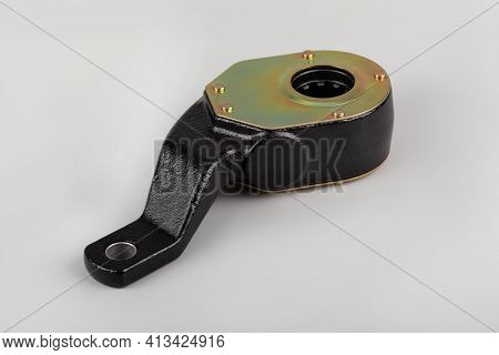 Slack Adjuster.brake Slack Adjuster On The Gray Background. Truck Parts. Car Parts. Parts On The Gra