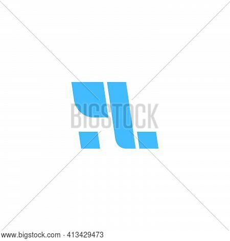 Letter Ql Simple Geometric Line Logo Vector