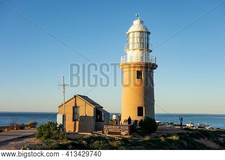 Exmouth, Western Australia - July 7, 2018: Vlamingh Head Precinct Lighthouse In Western Australia Ne
