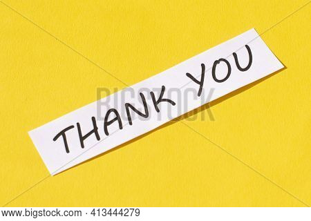 Word Writing Text Thank You. Business Concept For A Polite Expression Used When Acknowledging A Gift