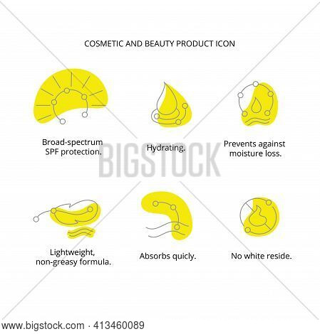Cosmetic And Beauty Product Icon Set Ultimate Grey And Illuminating Colors For Web, Packaging Design