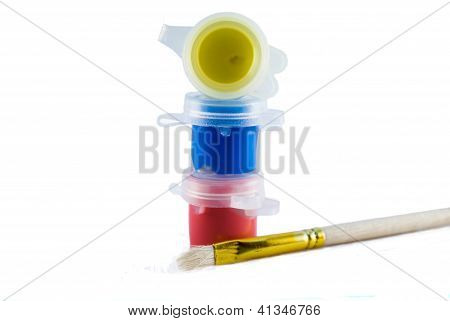 Pennello e blu giallo rosso