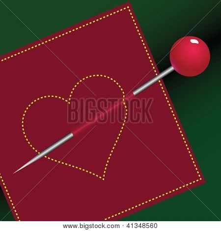 Ricamo decorativo cuore
