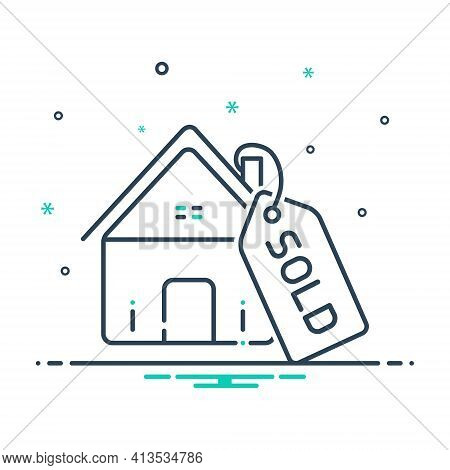Mix Icon For Real-estate-sold Real Estate Sold  Property Sale House