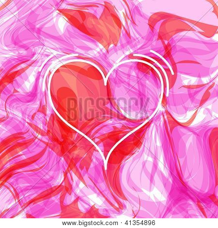 hjerte med fantasy baggrund