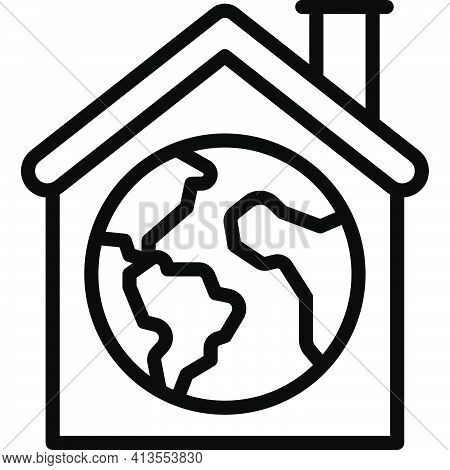 Ecohouse Icon, Earth Day Related Vector Illustration