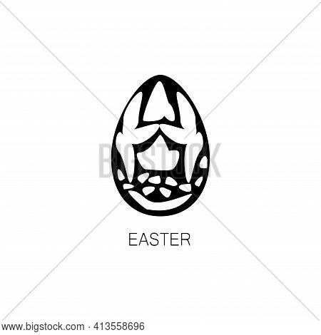 Easter Egg Logo, Logo Mock Up Template.
