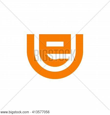Initial Letter Eu Or Ue Logo Icon Design Template, Creative Typography Symbol, Vector Illustration