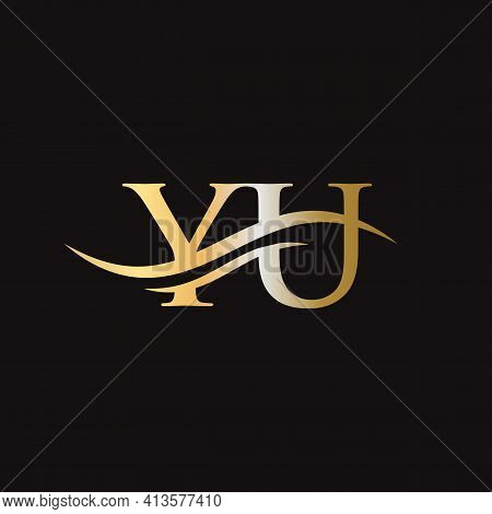 Yu Logo. Monogram Letter Yu Logo Design Vector. Vu Letter Logo Design With Modern Trendy.
