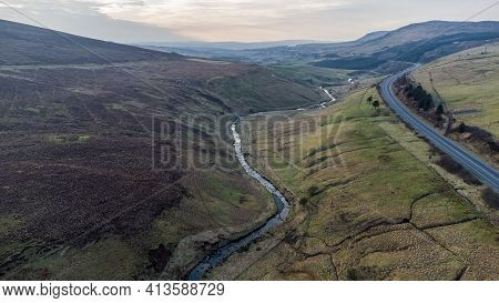 Aerial Photograph Of The Glenshane Road In The Sperrin Mountatins