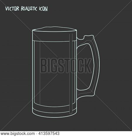 Beer Mug Icon Line Element. Illustration Of Beer Mug Icon Line Isolated On Clean Background For Your