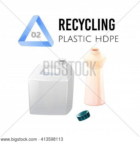 Recycle And Reuse. Garbage Sorting, Hdpe Plastic