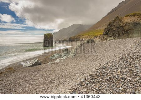 Hvalnes Icelandic Rocky Coastline.