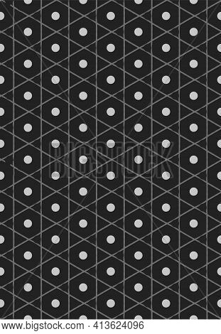 Simple Geometric Seamless Pattern With Lines And Dots. Seamless Vector