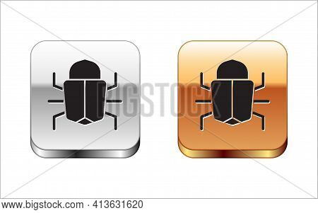 Black System Bug Concept Icon Isolated On White Background. Code Bug Concept. Bug In The System. Bug