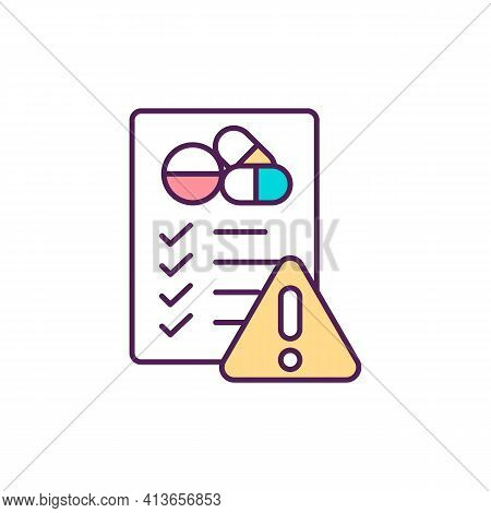 Antibiotics Misuse Rgb Color Icon. Drugs Overuse. Self-medication. Drug Development. Antibiotic Resi
