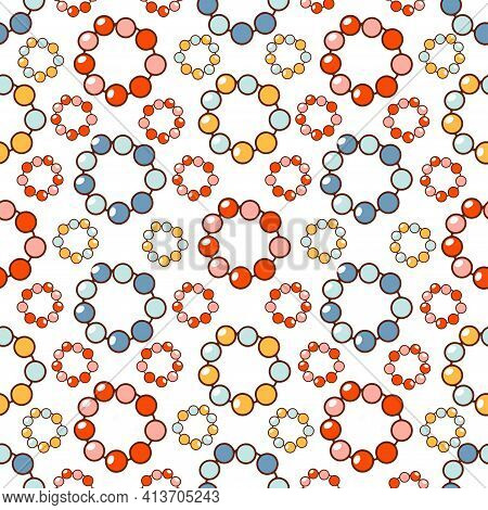 Seamless Pattern Macrame Wall Hanging-vector Doodle Illustration Isolate On White Background. Modern