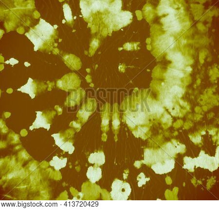 Tie Dye Circular. Color Psychedelic Patterns. Abstract Spiral Backdrop. Green Tye Dye Roll. Circle B